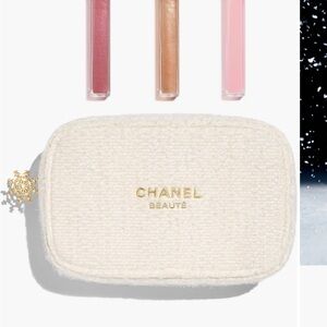 CHANEL Lip Gloss Trio - Pink, Gold, and Light Pink